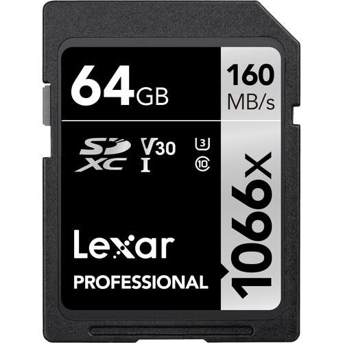 Tarjeta De Memoria Lexar 64gb Professional 1066x Uhs-i Sdxc