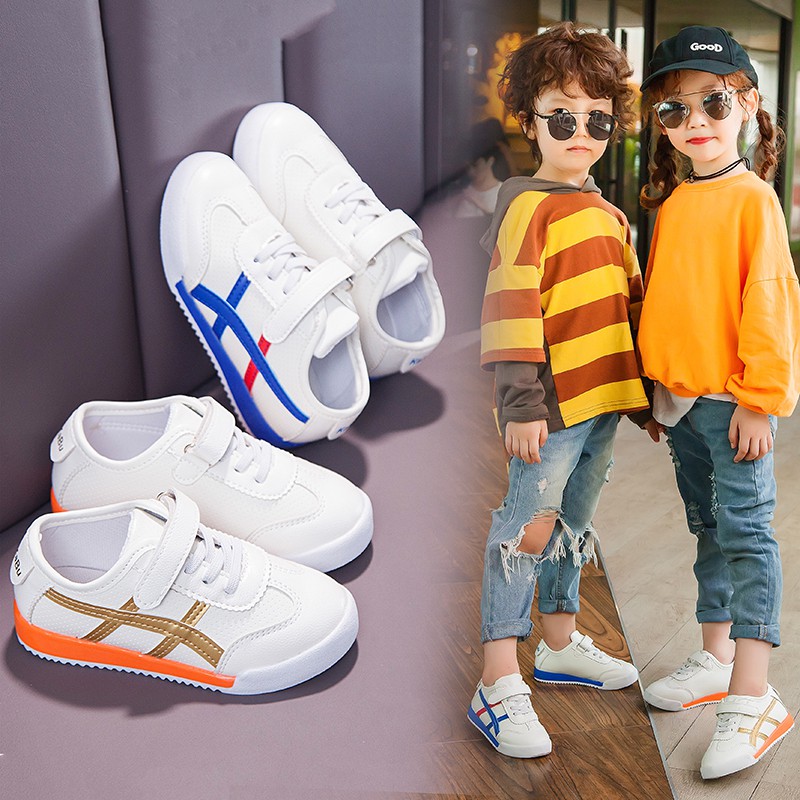 2-12T Kids Baby White Shoes Boys Girls Fashion Casual Flat Sneaker Shoes Running Sport Sole Shoe Size 21-36