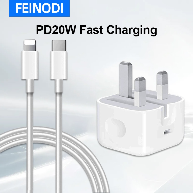 FEINODI PD Fast Charging Charger 20W Type-C Fast Charging Charger cable New  UK 20W PD fast Standard Charger