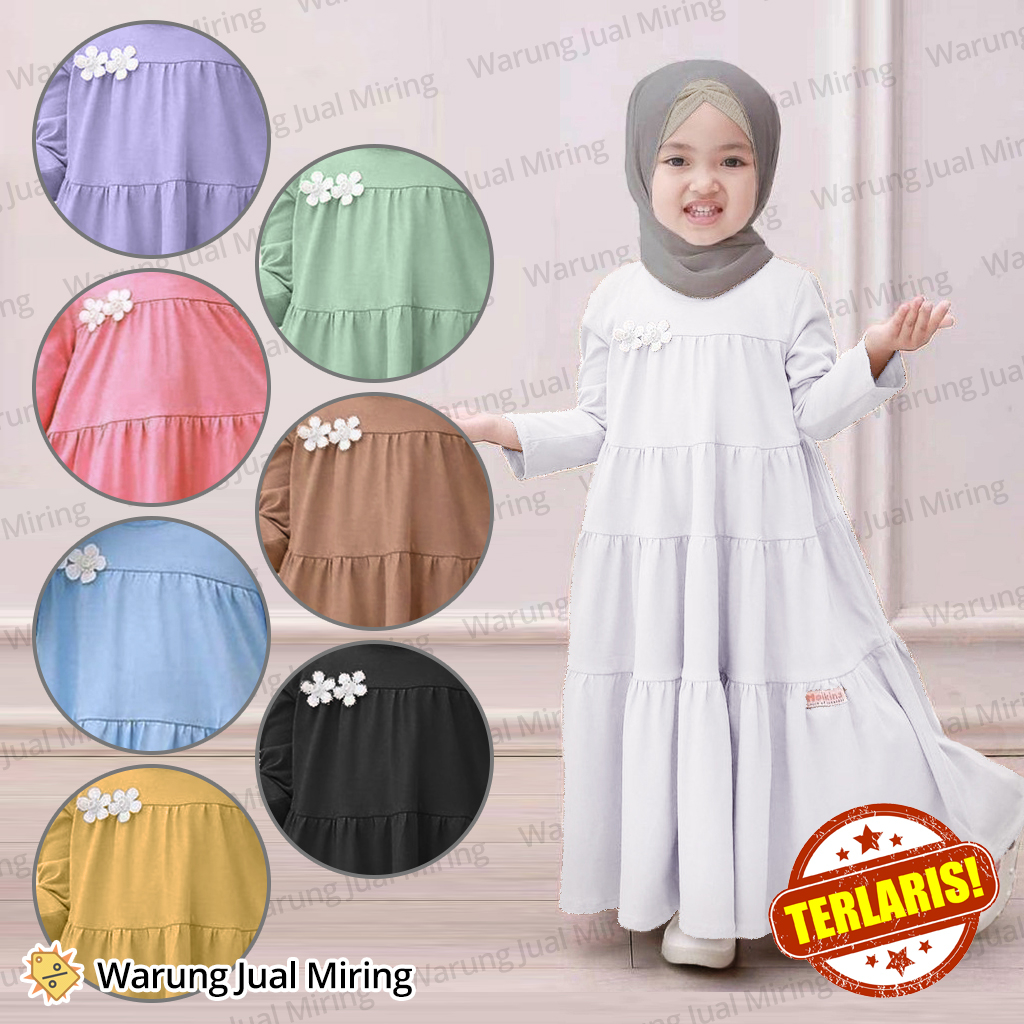 Princess Children&#039;s Robes 1-12 Years Old, The Latest Plain Jersey Material, 2023, Small, Toddler, Teenagers, Girls, Sets Of Muslim Clothes, Dress Robes, Hajj Rituals, White Black, Sage Crinkle Ai