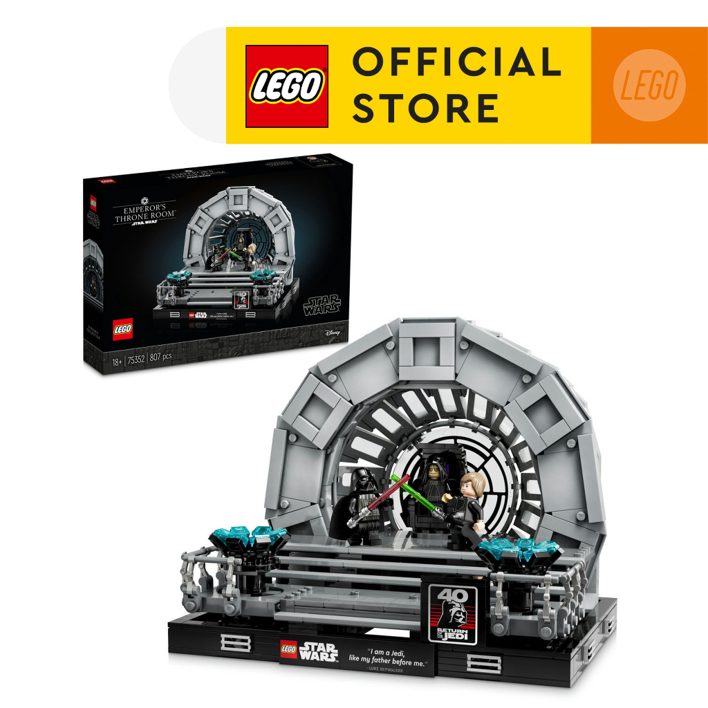 LEGO Star Wars 75352 Emperor&#039;s Throne Room Diorama Building Toys Set (807 Pieces)