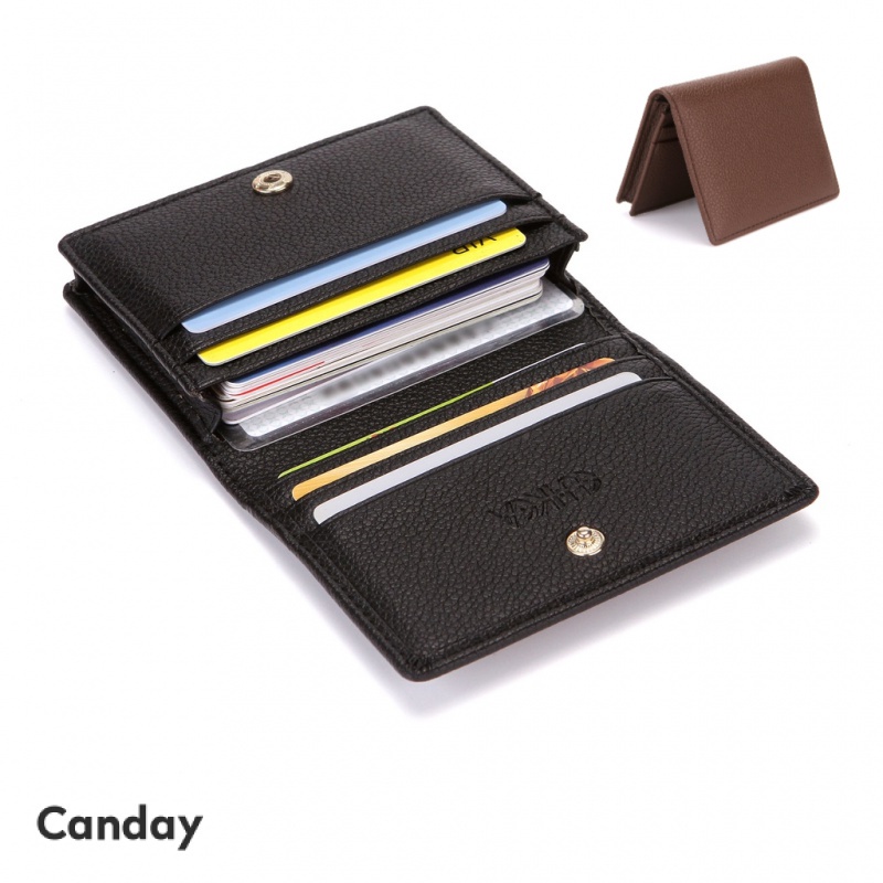 Large-Capacity PU Card Holder Wallet Lychee Pattern Card Wallet Multi-Function Short Wallet For Men 2023