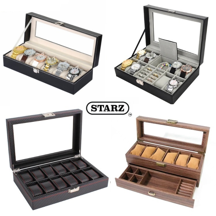 [ STARZ ] 100 Assorted Models - 2 to 24 Slots Watch Storage Display Box